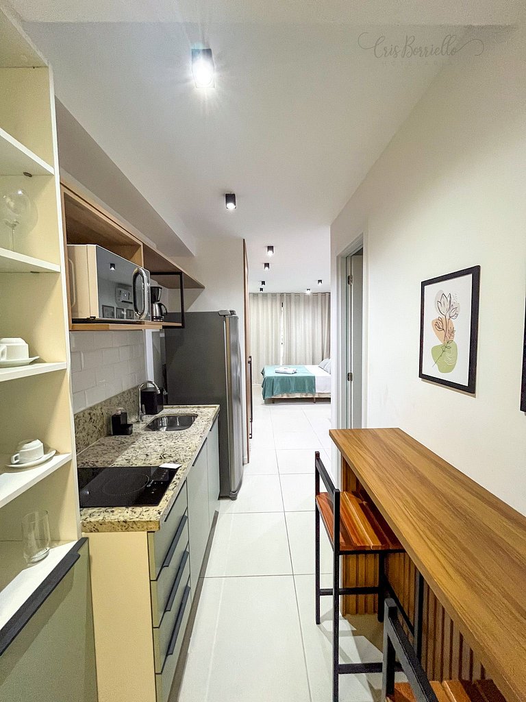 Taxa Inclusa-Studio Varanda+Piscina Aquecida+WIFI