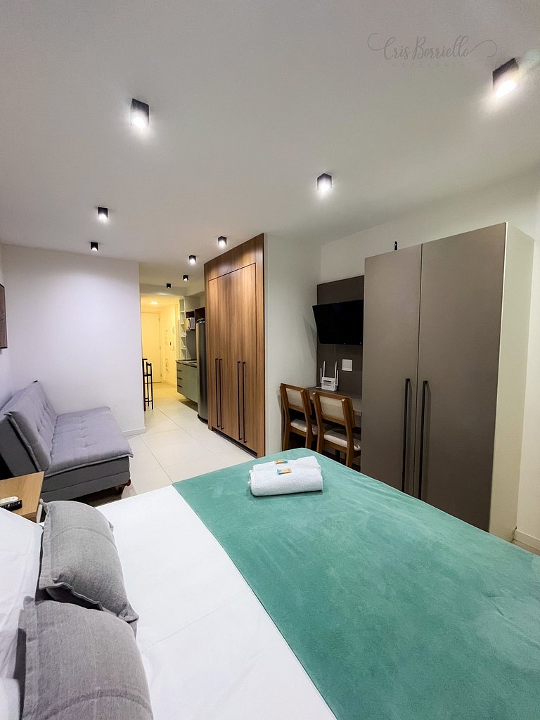 Taxa Inclusa-Studio Varanda+Piscina Aquecida+WIFI