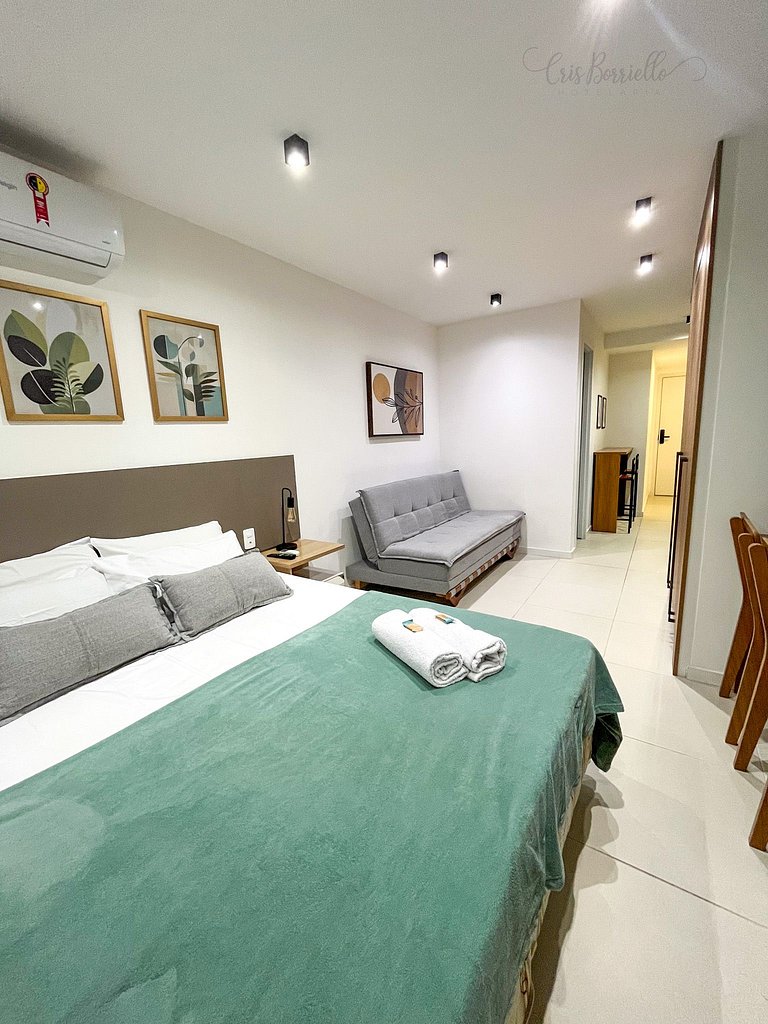 Taxa Inclusa-Studio Varanda+Piscina Aquecida+WIFI