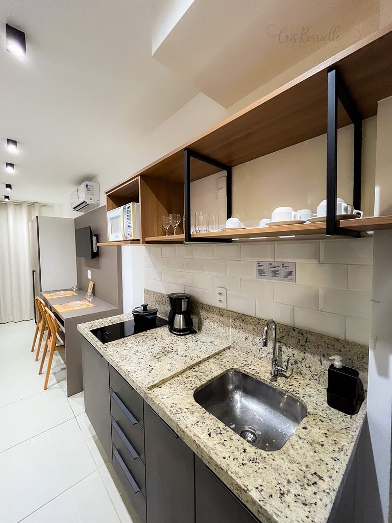 Imperdível! Studio Vista Mar+Piscina Aquecida