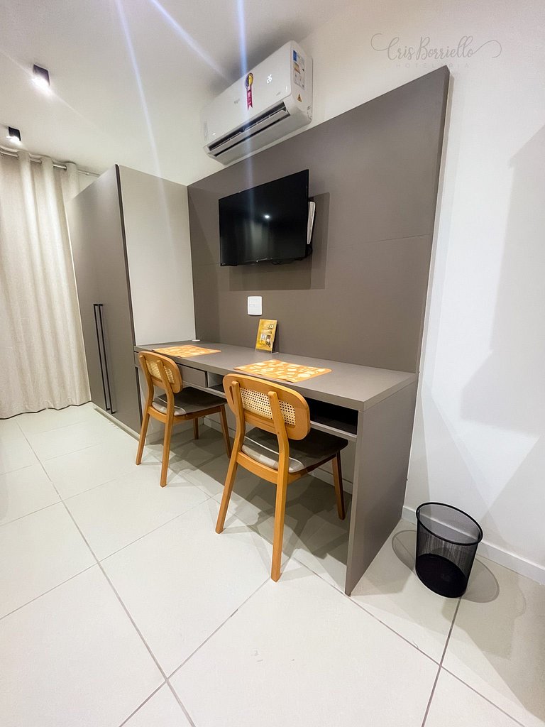 Imperdível! Studio Vista Mar+Piscina Aquecida