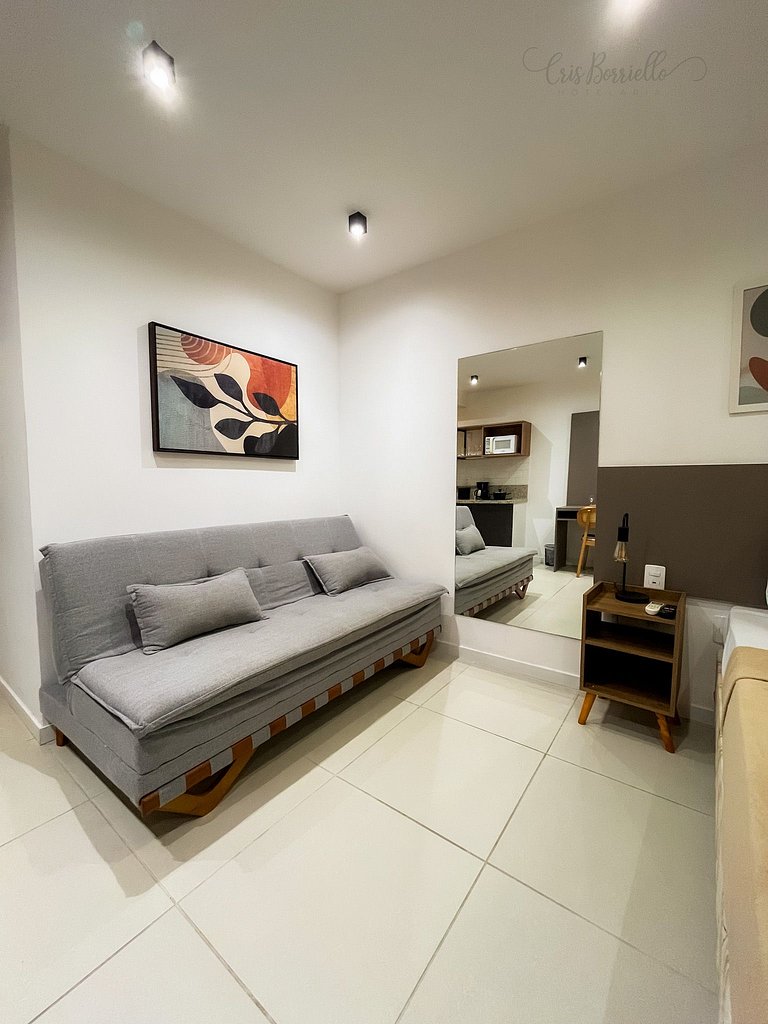 Imperdível! Studio Vista Mar+Piscina Aquecida