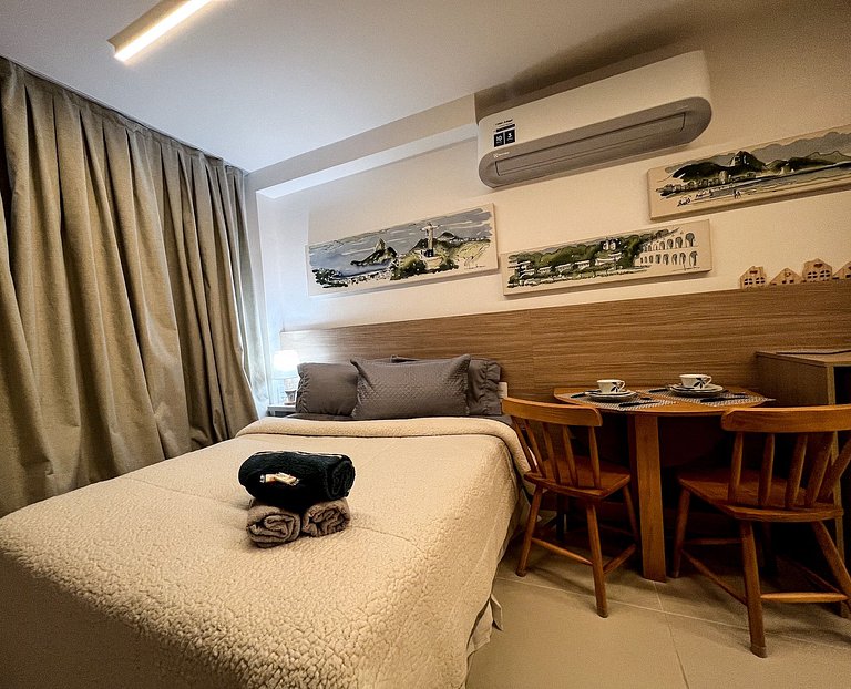 Studio novíssimo no centro c/ piscina aquecida