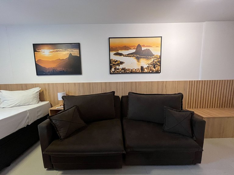 Studio Centro piscina aquecida em 6 x sem juros