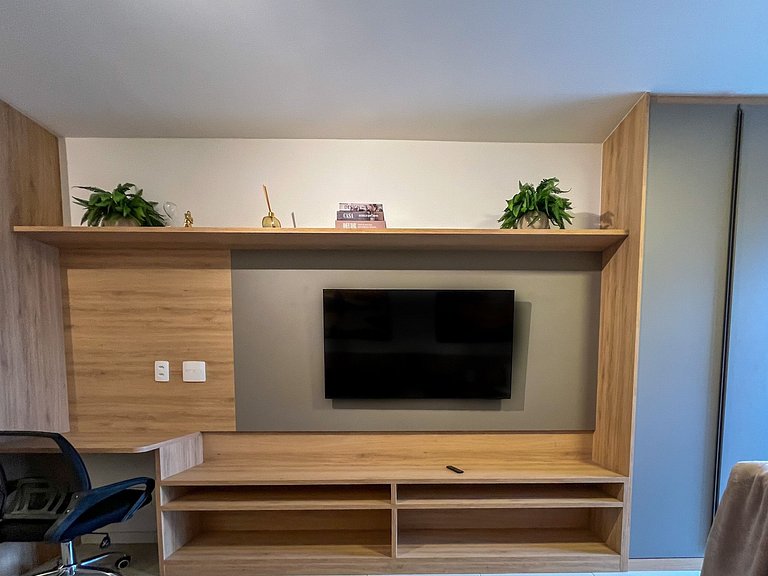 Studio Centro piscina aquecida em 6 x sem juros