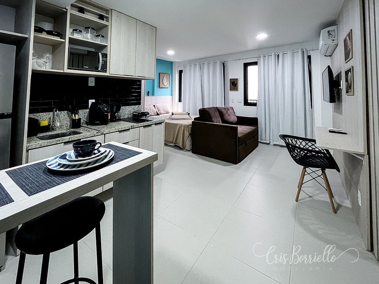 NOVO - Estúdio moderno no Centro próximo de tudo