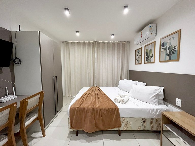 Taxa Inclusa-Studio Varanda+Piscina Aquecida+WIFI