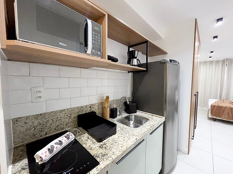 Taxa Inclusa-Studio Varanda+Piscina Aquecida+WIFI