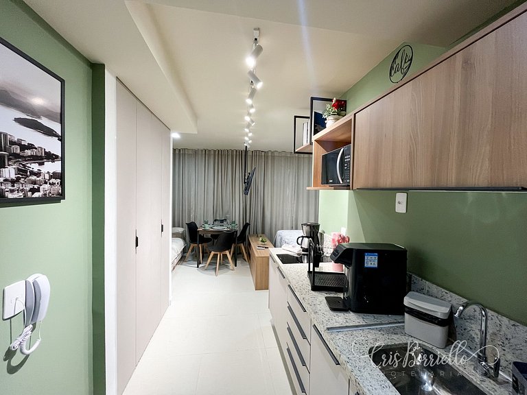 Estúdio Centro do Rio + Wifi + Piscina Aquecida Novíssimo