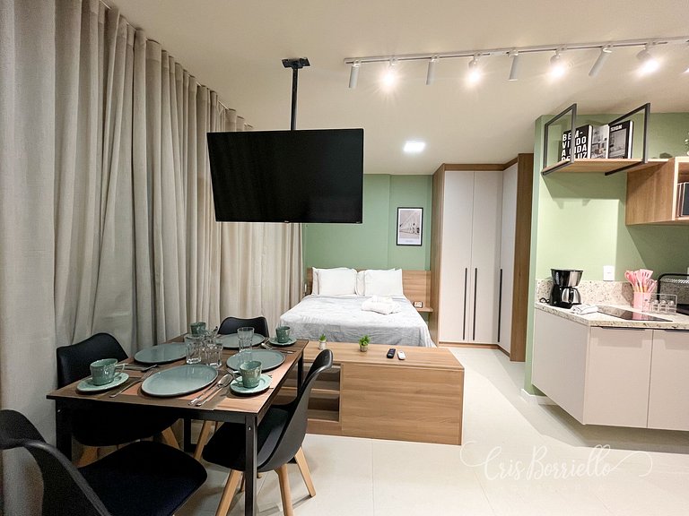 Estúdio Centro do Rio + Wifi + Piscina Aquecida Novíssimo