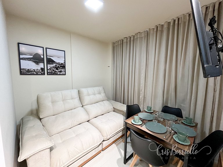 Estúdio Centro do Rio + Wifi + Piscina Aquecida Novíssimo