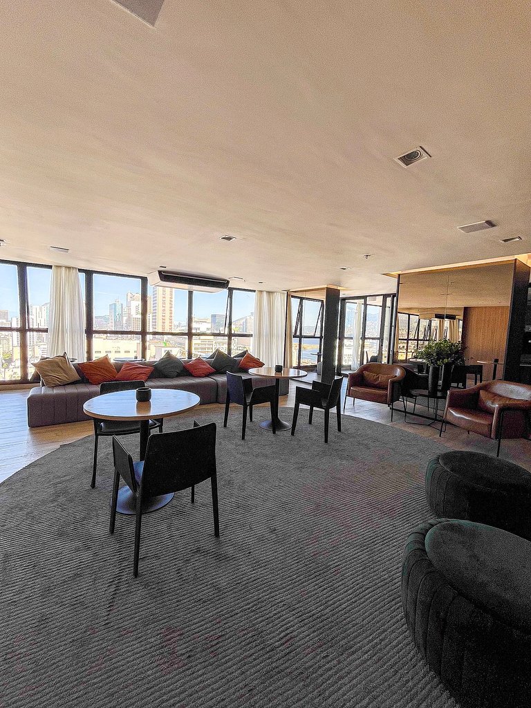 Estudio Moderno centro do Rio + Piscina Ao Ar live aquecida