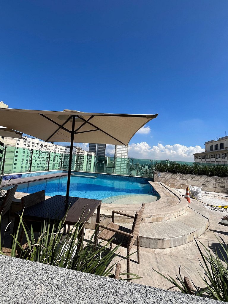 Studio Novo-Sem taxa de limpeza+piscina+Wifi