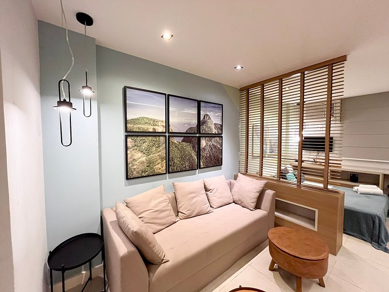 Lindo apartamento completo + piscina com vista