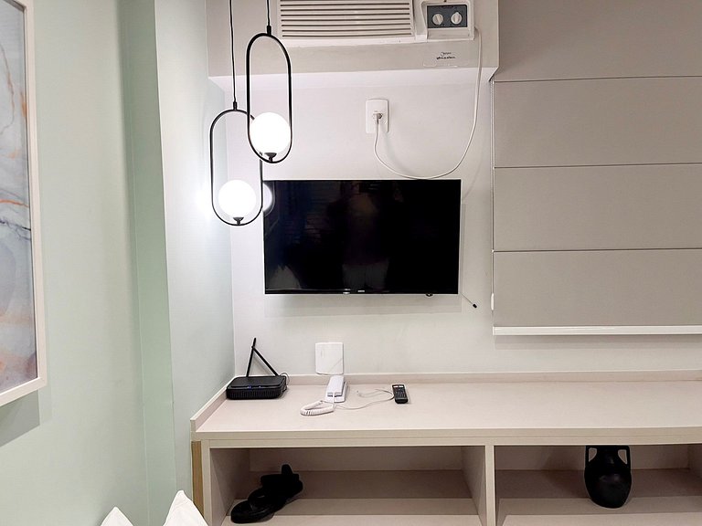 Lindo apartamento completo + piscina com vista