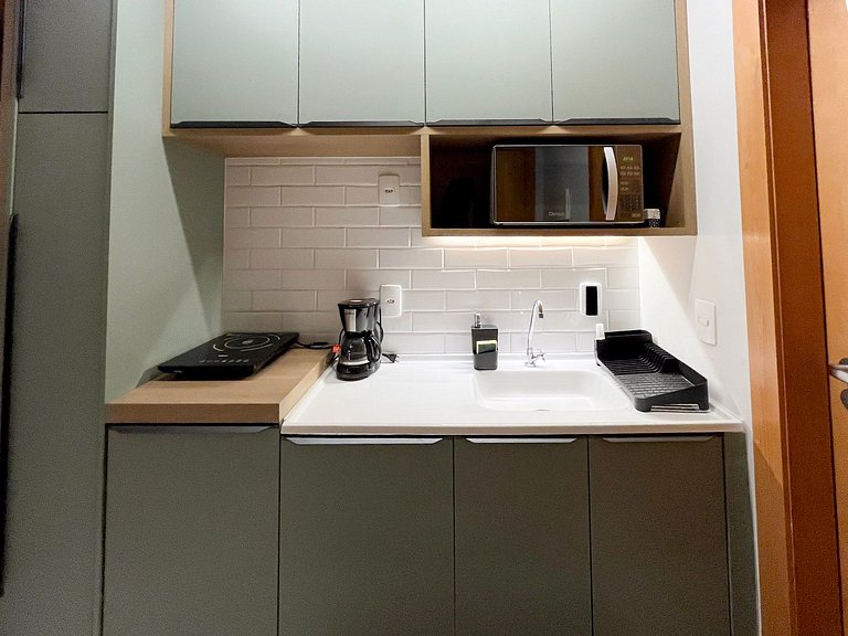 Lindo apartamento completo + piscina com vista