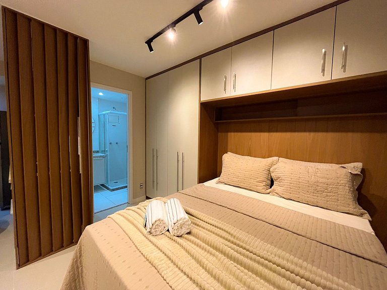 Preferido! Estúdio moderno com piscina