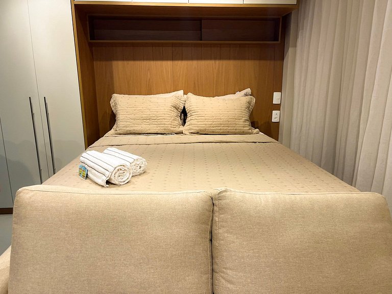 Preferido! Estúdio moderno com piscina