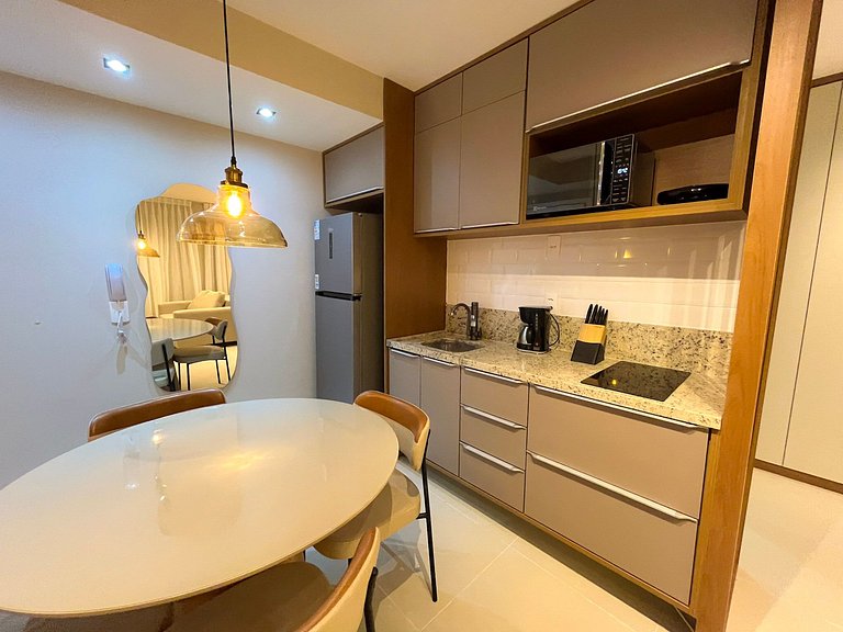 Preferido! Estúdio moderno com piscina