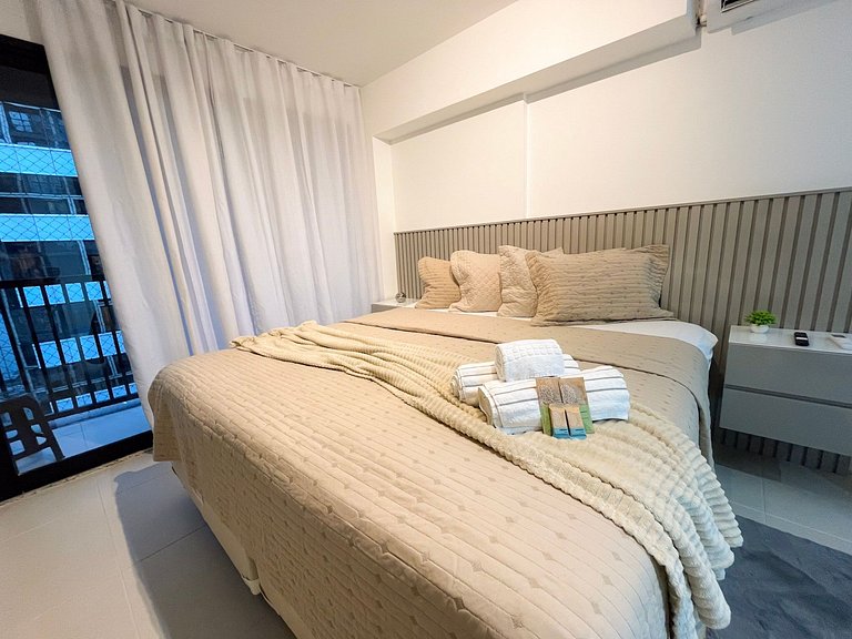 Estudio novíssimo + piscina panorâmica!