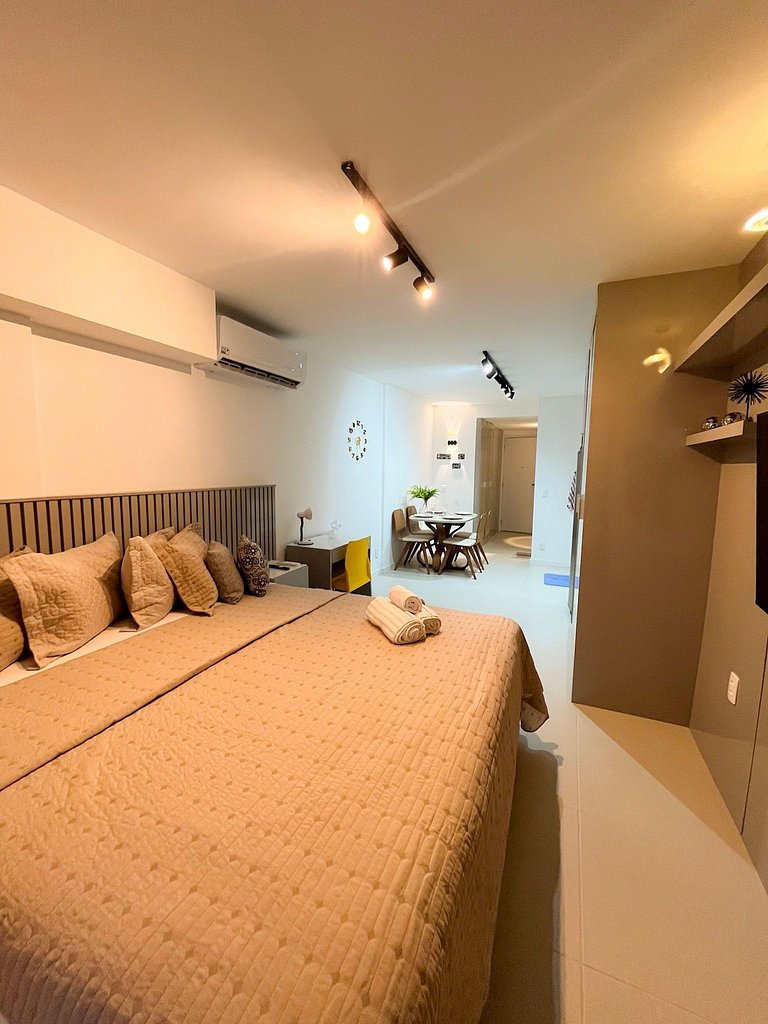 Estudio novíssimo + piscina panorâmica!