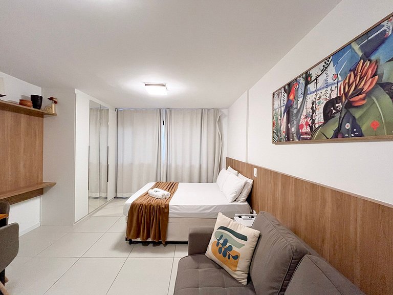 Super Novinho Studio+WiFi+Piscina Aquecida